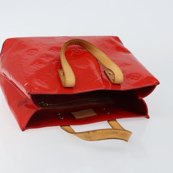 LOUIS VUITTON Monogram Vernis Reade PM Hand Bag Red Rouge M91088 - Picture 6 of 13